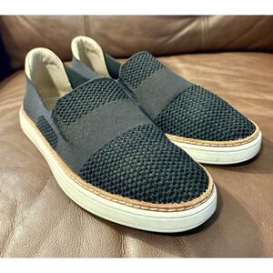 UGG Women's Sammy Slip On Shoes Black Knit Fabric Flat Sneakers Size 8.5